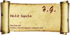 Hold Gyula névjegykártya